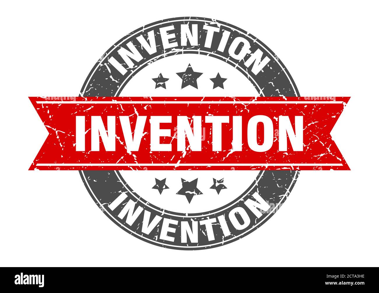 invention round stamp with ribbon. sign. label Stock Vector Image & Art ...