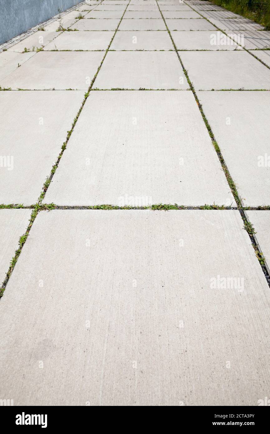 Concrete base plates with gaps Stock Photo Alamy