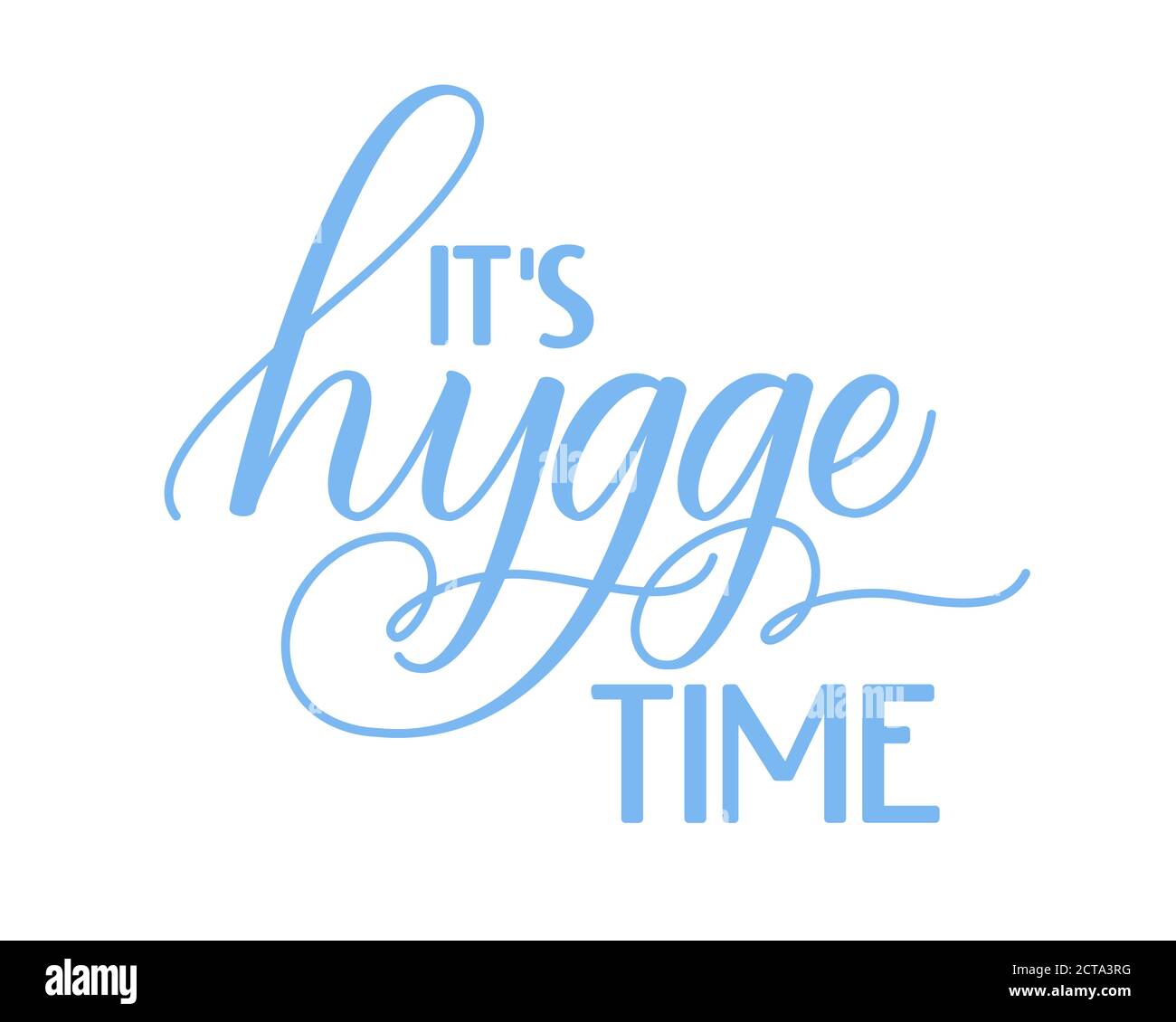 Brush calligraphy It is Hygge Time Stock Vector