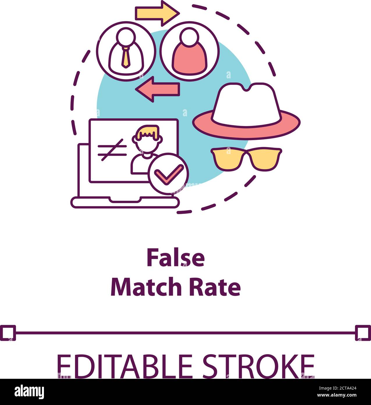 False match rate concept icon Stock Vector Image & Art - Alamy