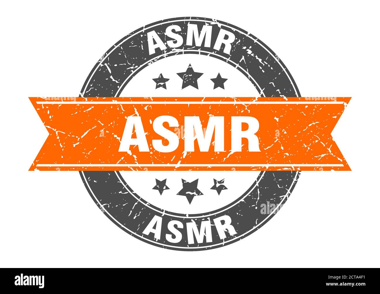 asmr round stamp with ribbon. sign. label Stock Vector Image & Art - Alamy