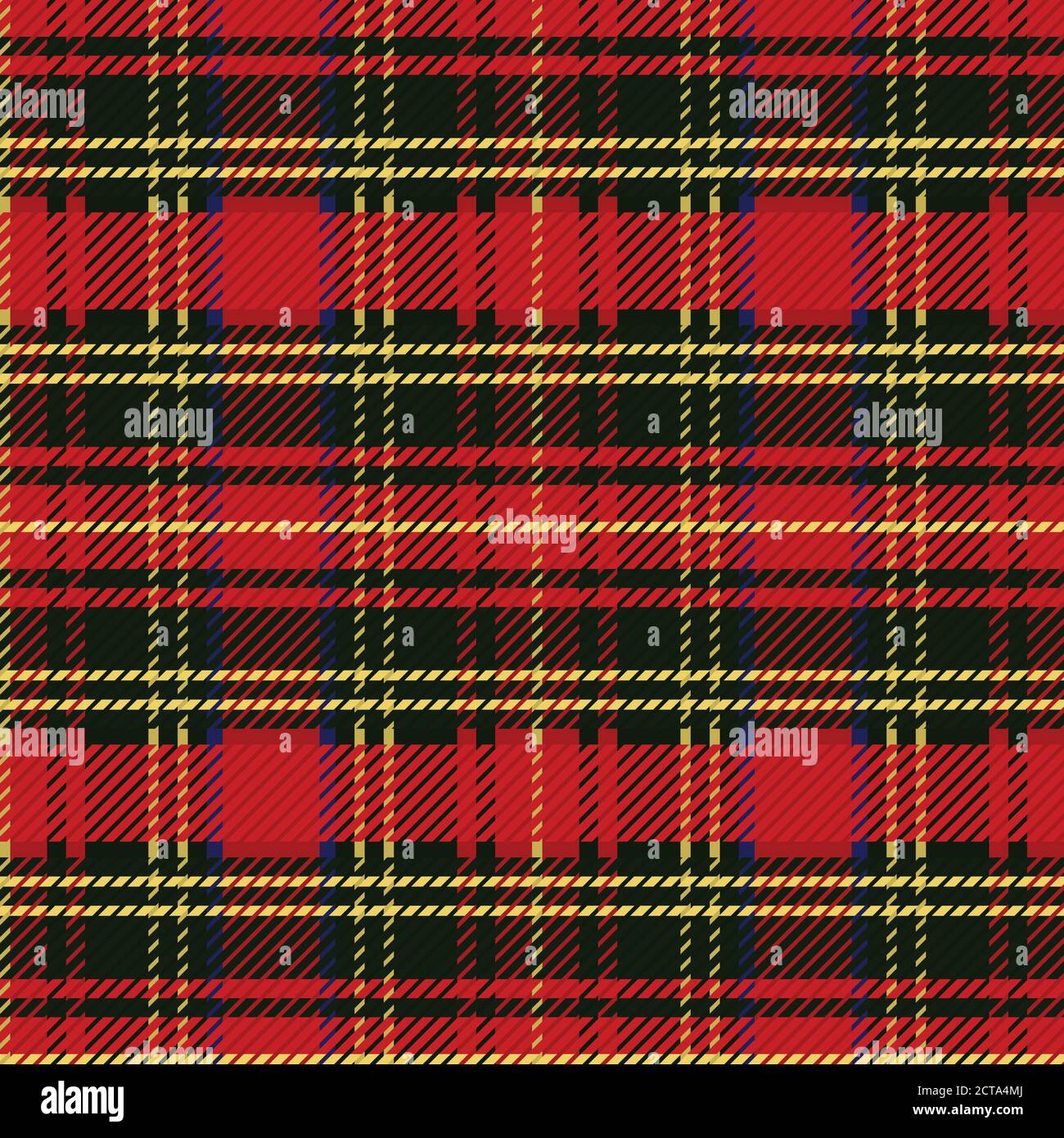 Cute punk red plaid vector seamless pattern. Checkered scottish flannel  print for celtic home decor. For highland tweed trendy graphic design.  Tiled Stock Vector Image & Art - Alamy