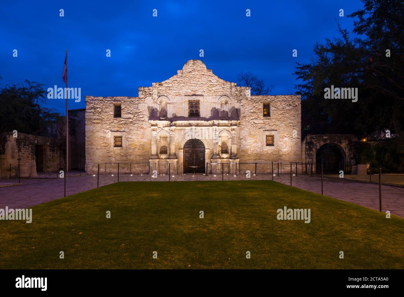 USA, Texas, San Antonio, The Alamo, former mission and fortress Stock