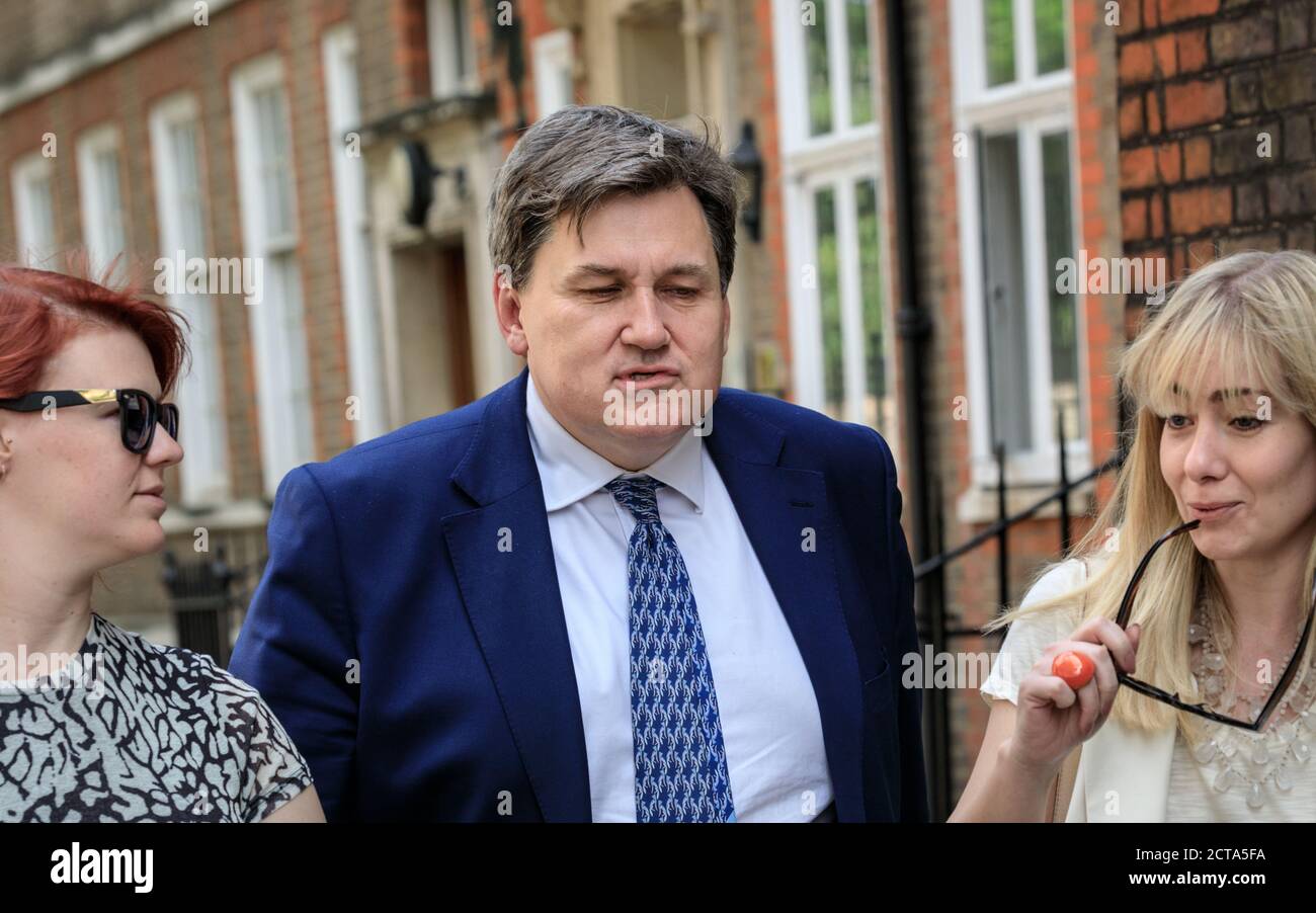 Kit Malthouse, Minister of State for Housing and Planning, MP North West Hampshire, in female company, Westminster Stock Photo