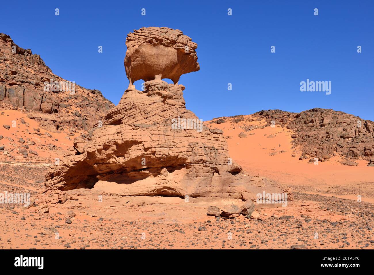 Africa, Algeria, Sahara, Tassili N'Ajjer National Park, Rock formation
