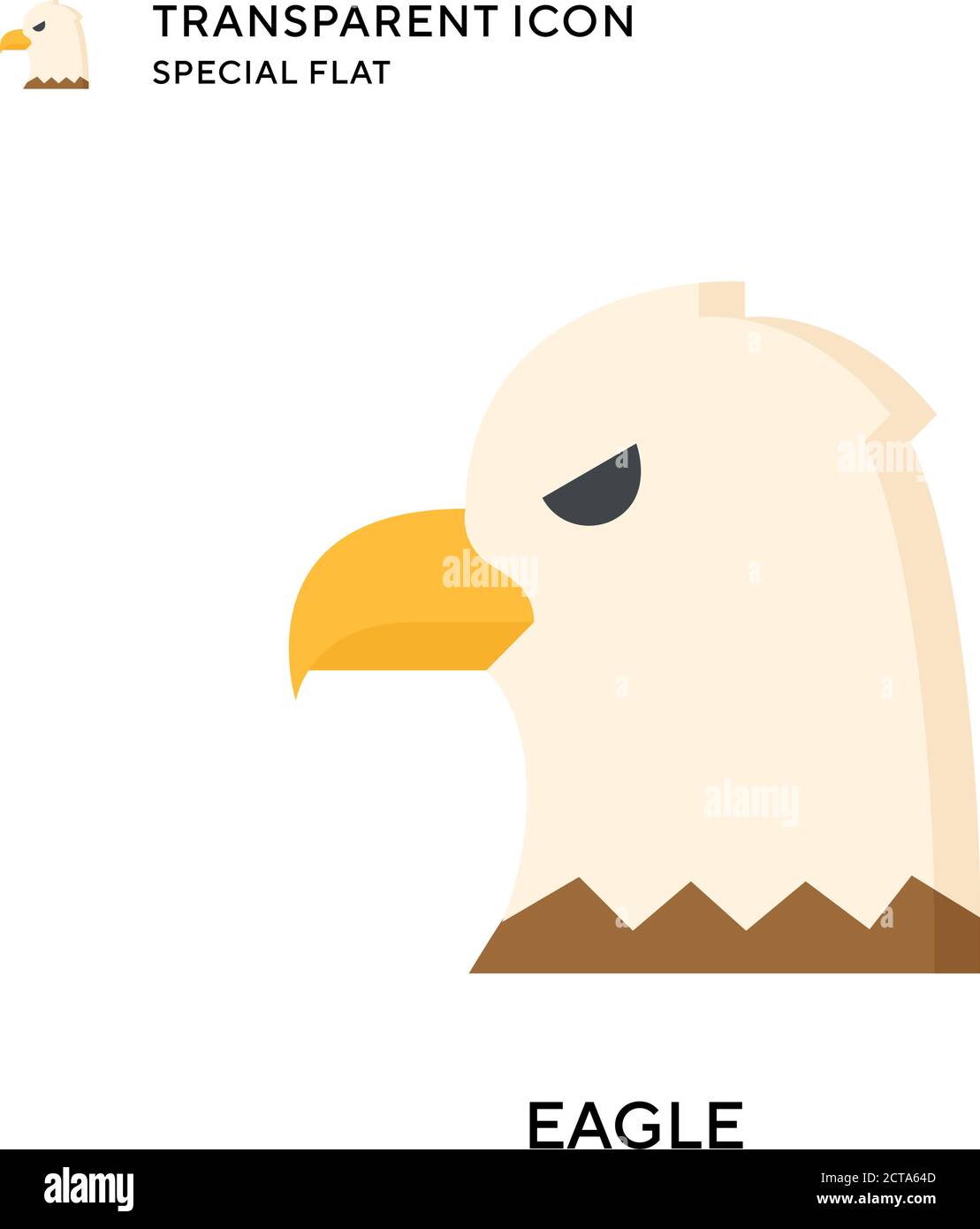 Eagle vector icon. Flat style illustration. EPS 10 vector. Stock Vector