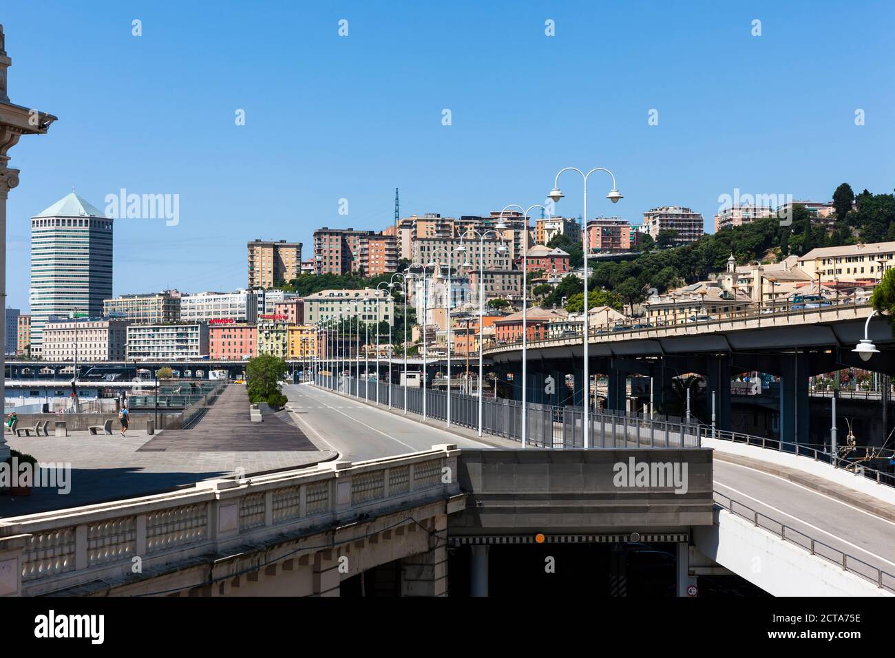 Italy, Liguria, Genoa, harbour at Via Marinai D'Italia Stock Photo