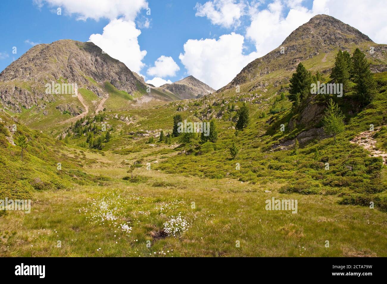 Italy, South Tyrol, Puster Valley, Antholz-Obertal, Staller Saddle, border to Austria Stock Photo
