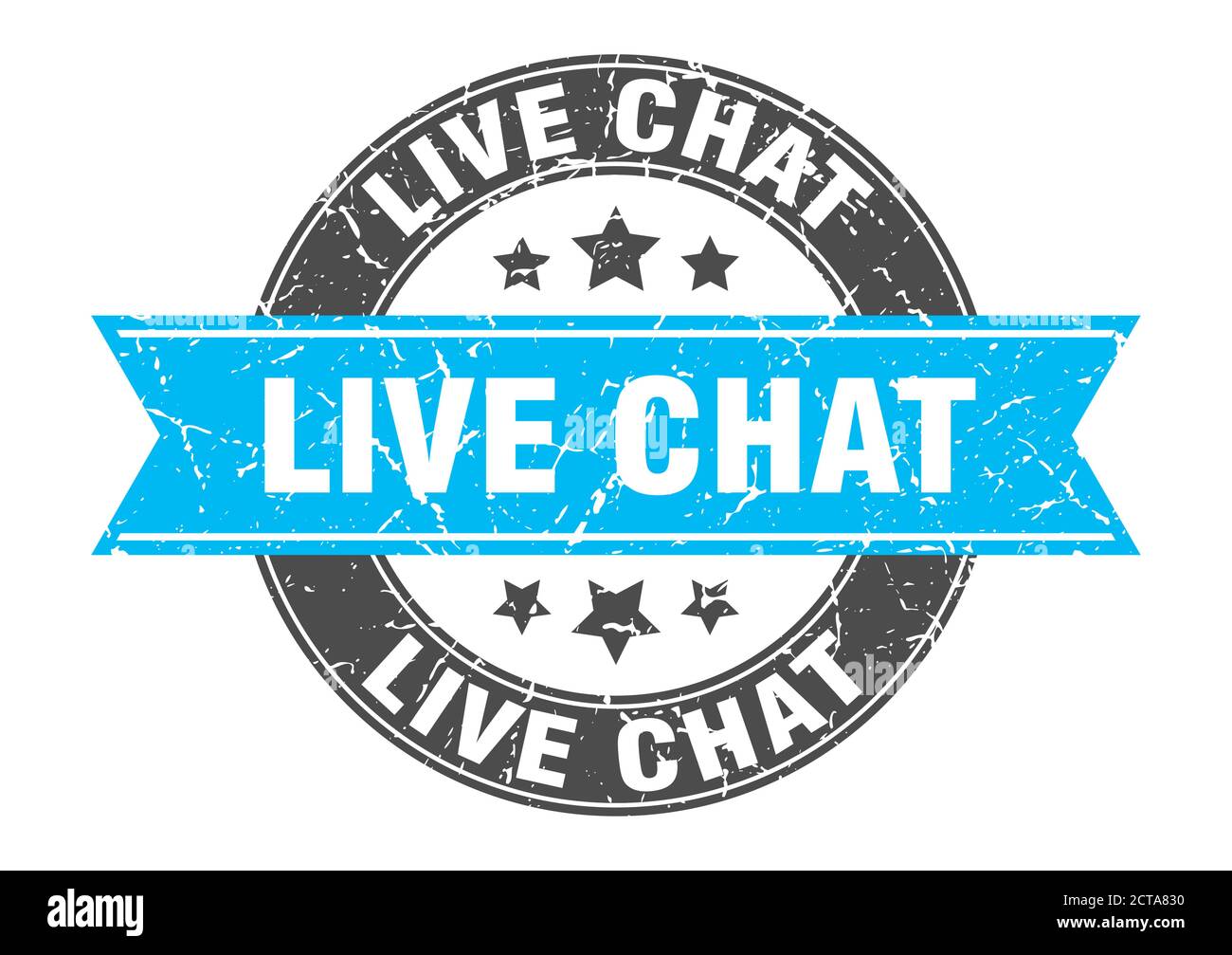 Live Ribbon live chat round stamp with ribbon. sign. label Stock Vector Image & Art ...