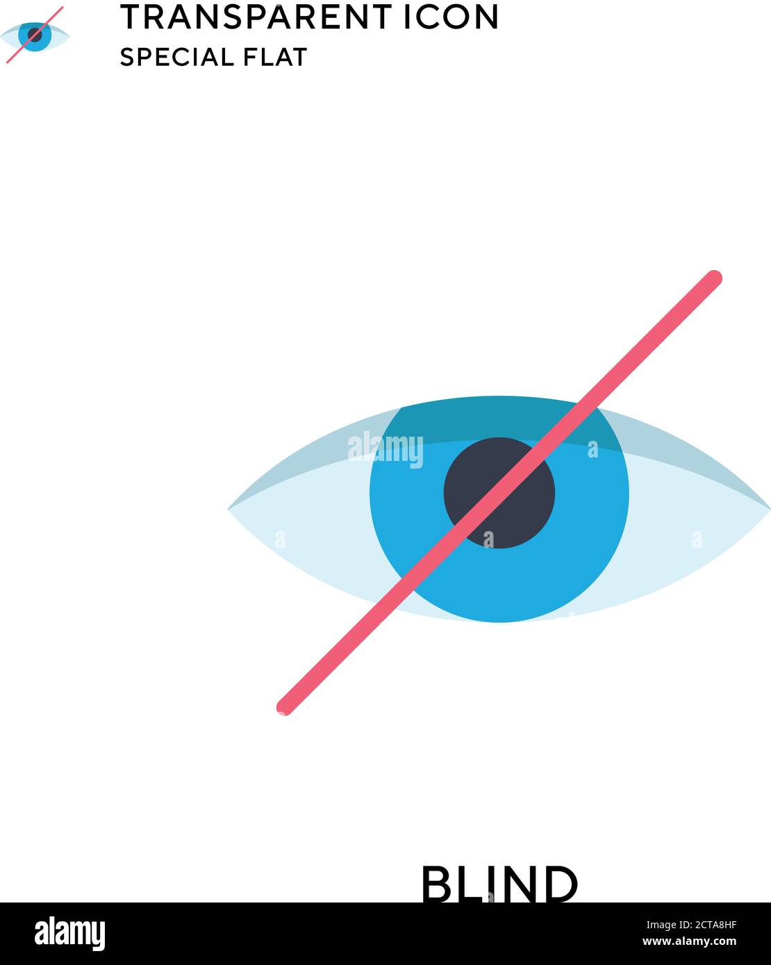 Blind vector icon. Flat style illustration. EPS 10 vector. Stock Vector