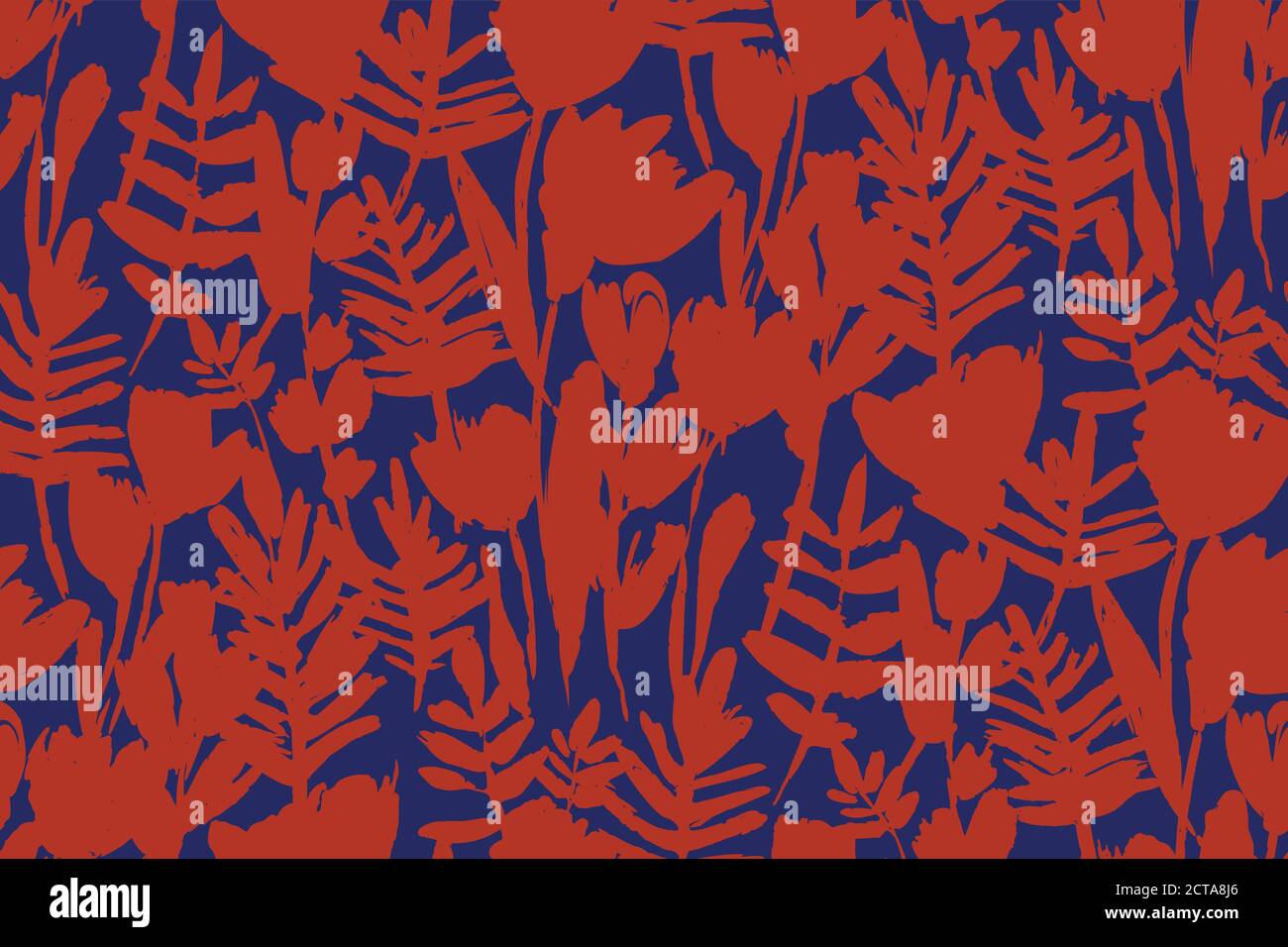 Floral seamless background pattern. Colorful spring flowers hand drawn ...