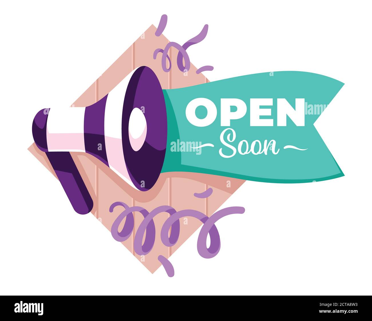 Opening soon shop or store announcement with megaphone Stock Vector Image &  Art - Alamy