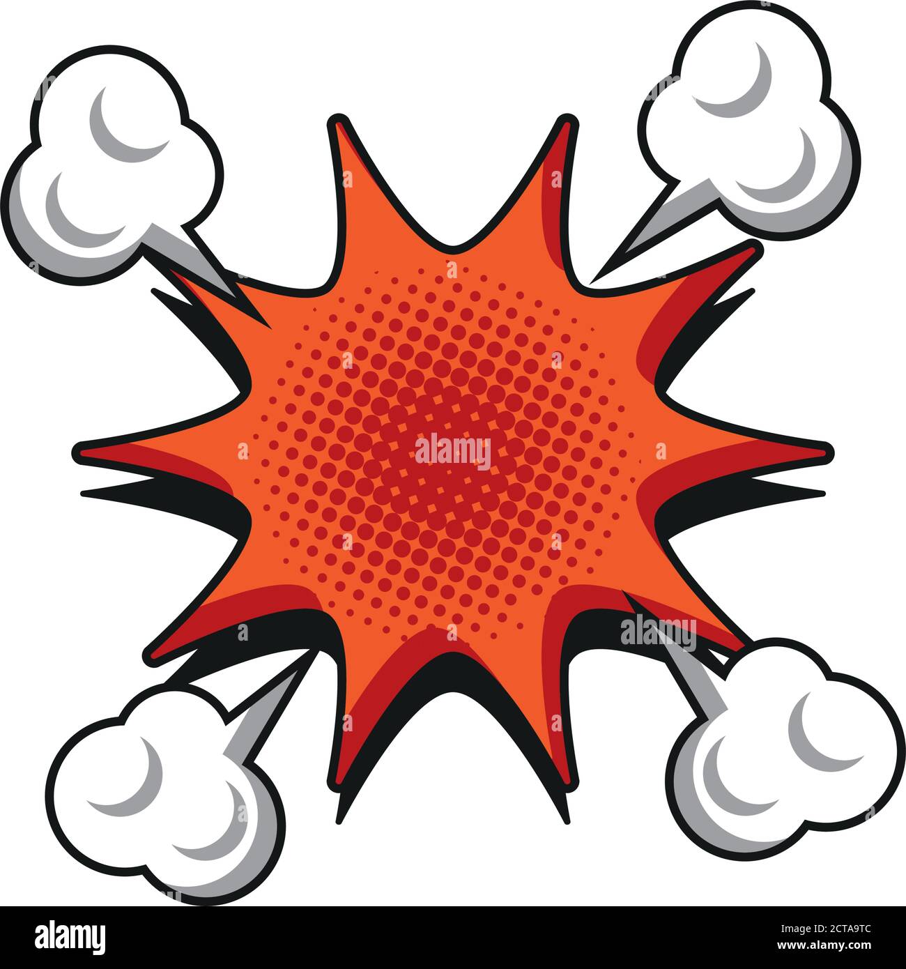 pop art explosion bubble detailed style icon design of retro expression ...