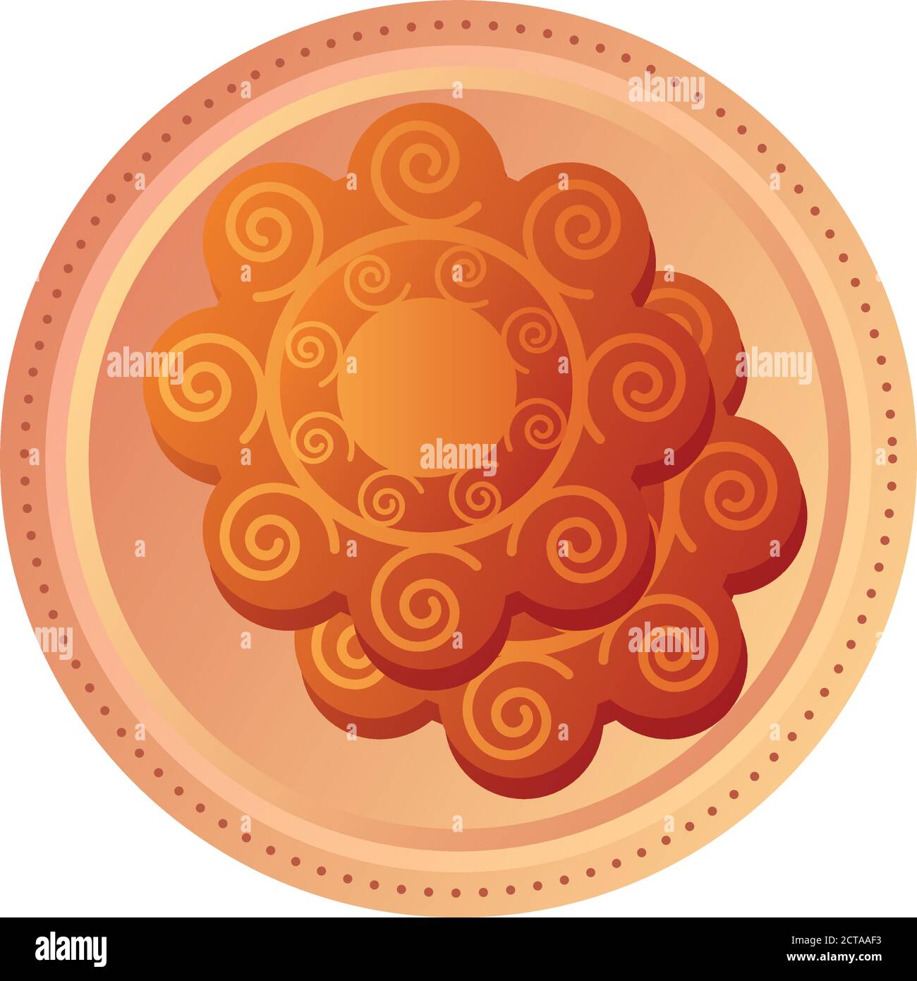 Diwali Cookies Food On Plate Detailed Style Icon Design India Festival Of Lights Theme Vector Illustration Stock Vector Image Art Alamy