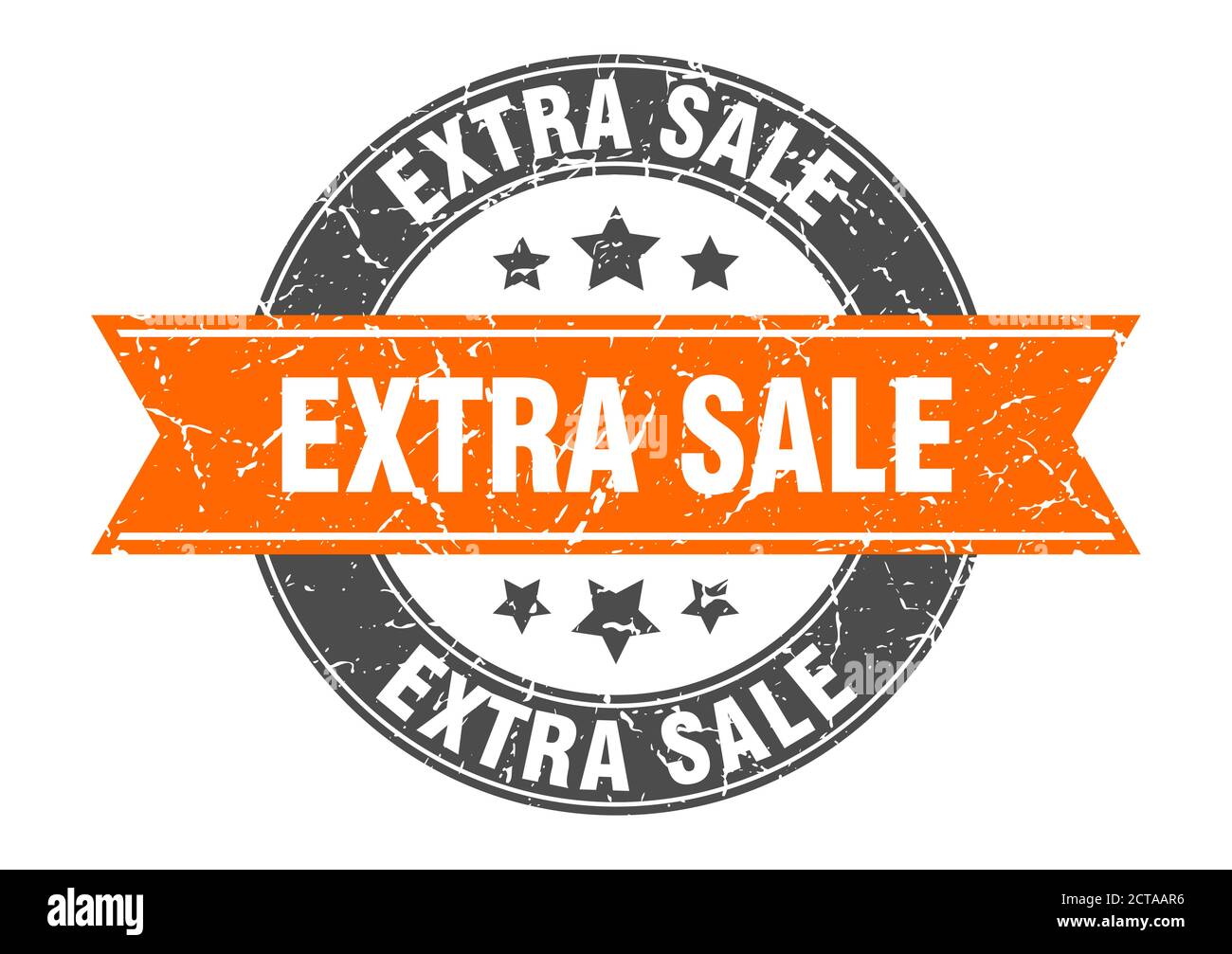 extra sale round stamp with ribbon. sign. label Stock Vector Image ...