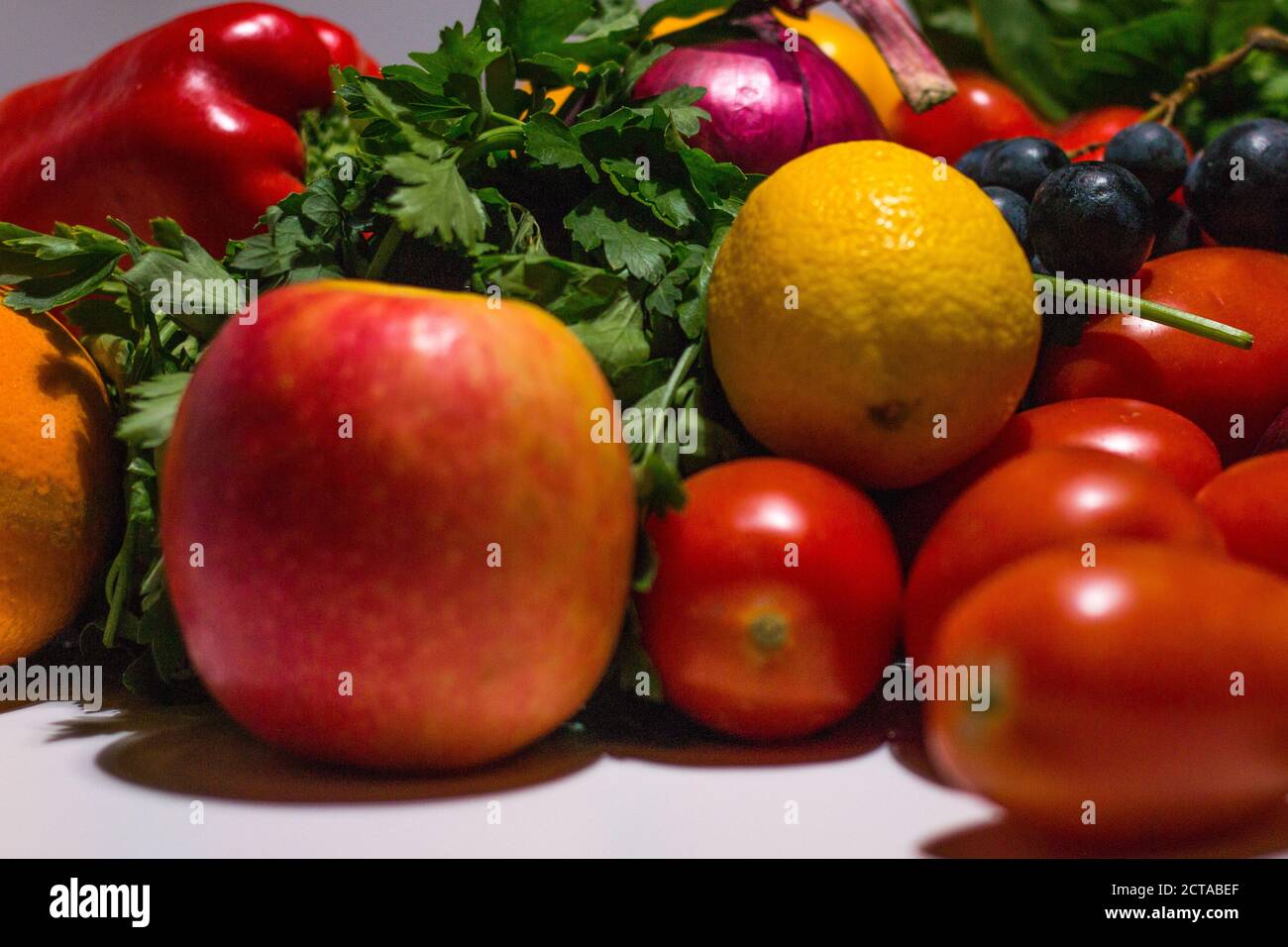 Background of vegetables different fresh farm vegetables. Food or ...