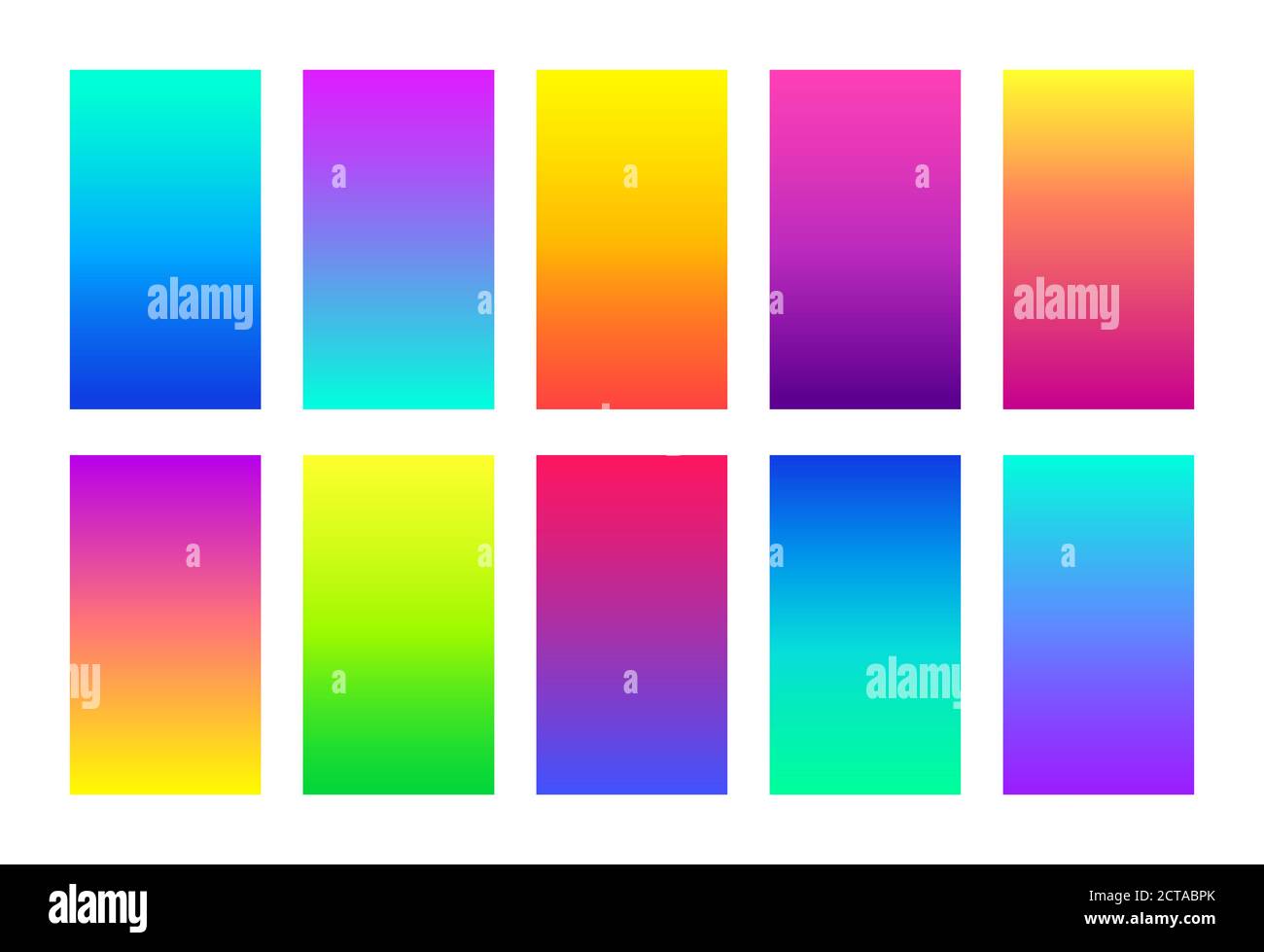 Gradient colorful vector backgrounds. Abstract minimal vertical backdrops for social media stories, banners Stock Vector
