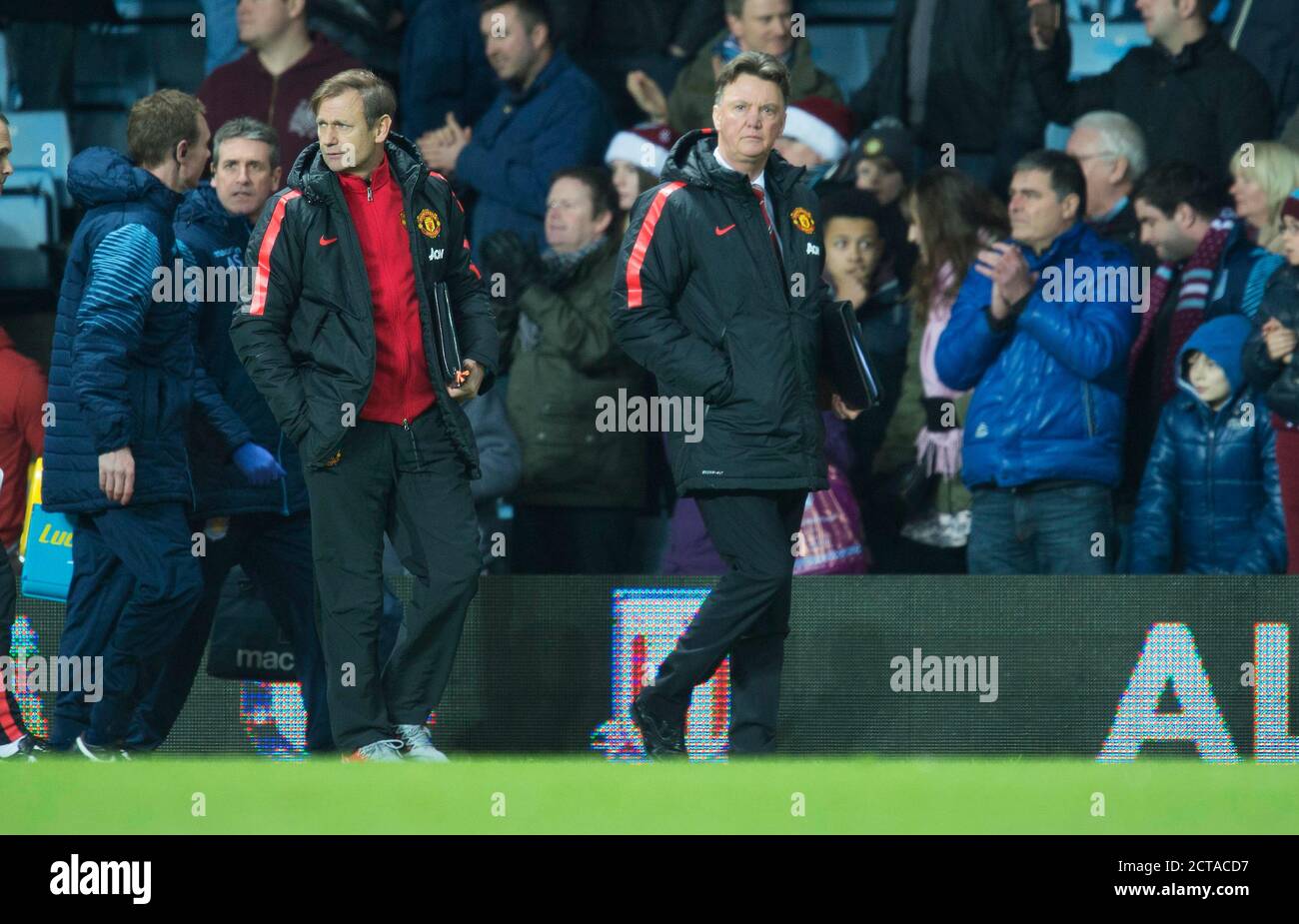 Man Utd Manager Louis Van Gaal  Aston Villa v Manchester United Premier League.  Copyright Picture : © MARK PAIN / ALAMY Stock Photo