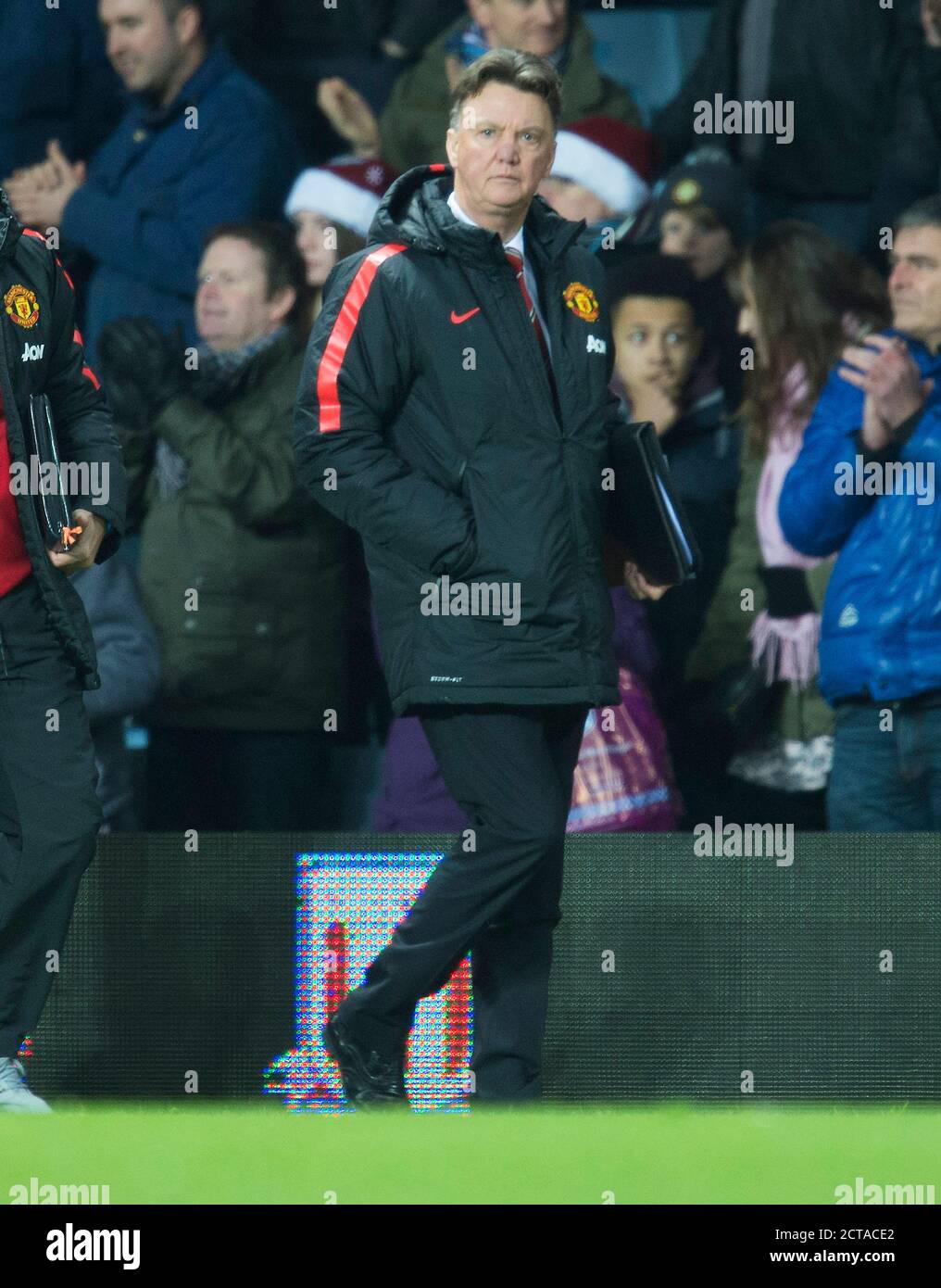 Man Utd Manager Louis Van Gaal  Aston Villa v Manchester United Premier League.  Copyright Picture : © MARK PAIN / ALAMY Stock Photo