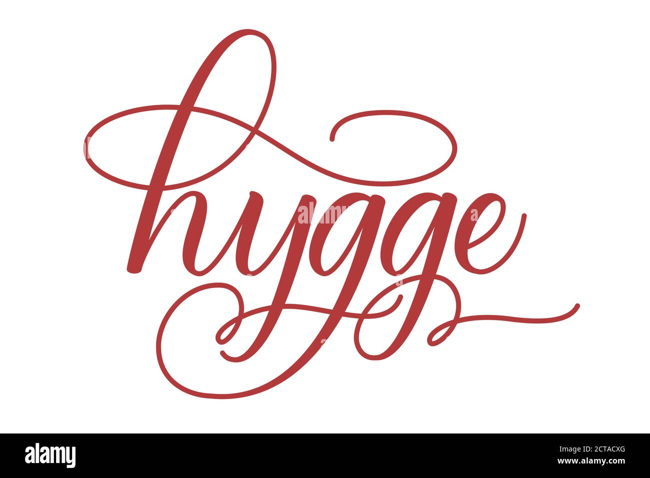 Brush calligraphy It is Hygge Time Stock Vector