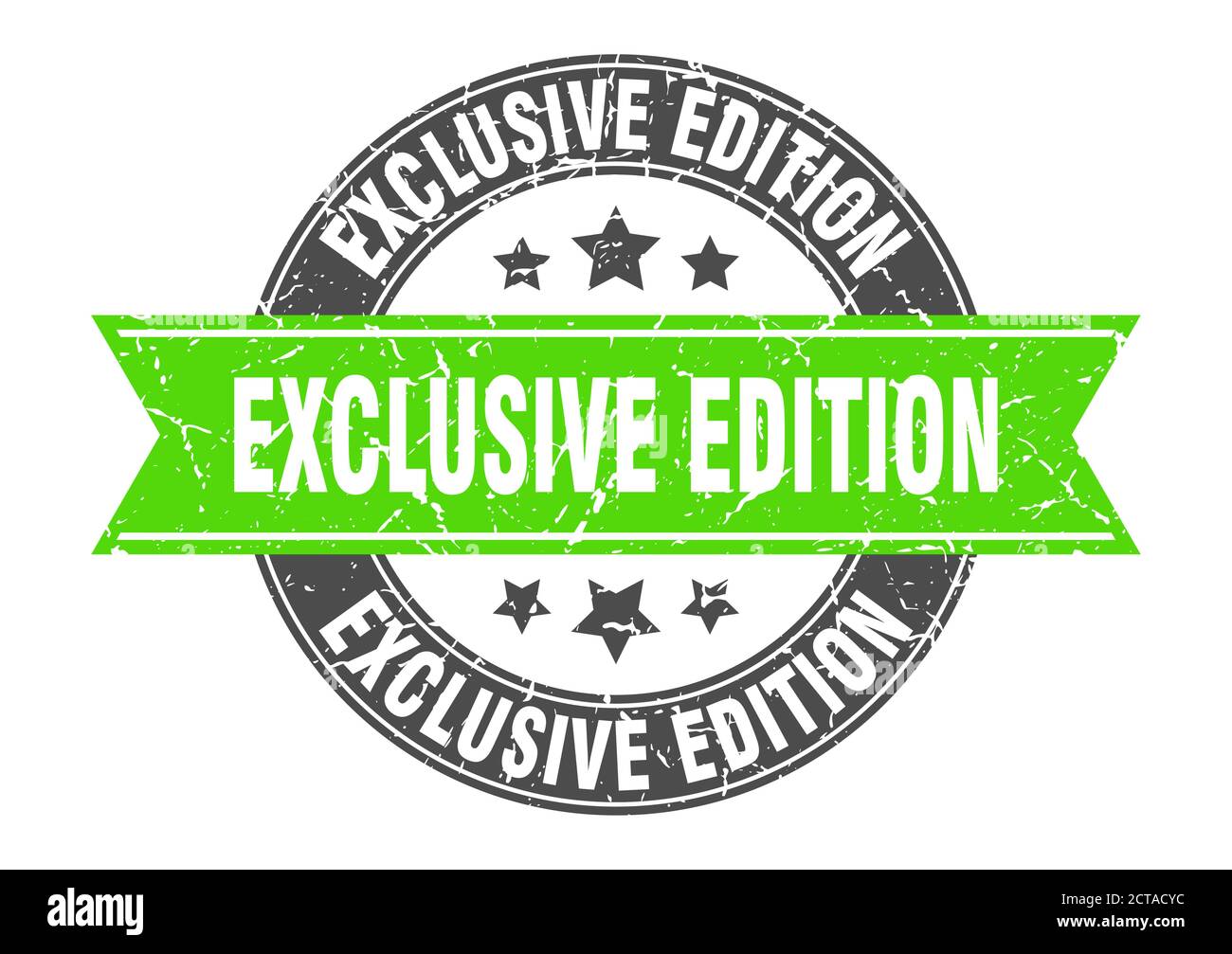 exclusive edition round stamp with ribbon. sign. label Stock Vector