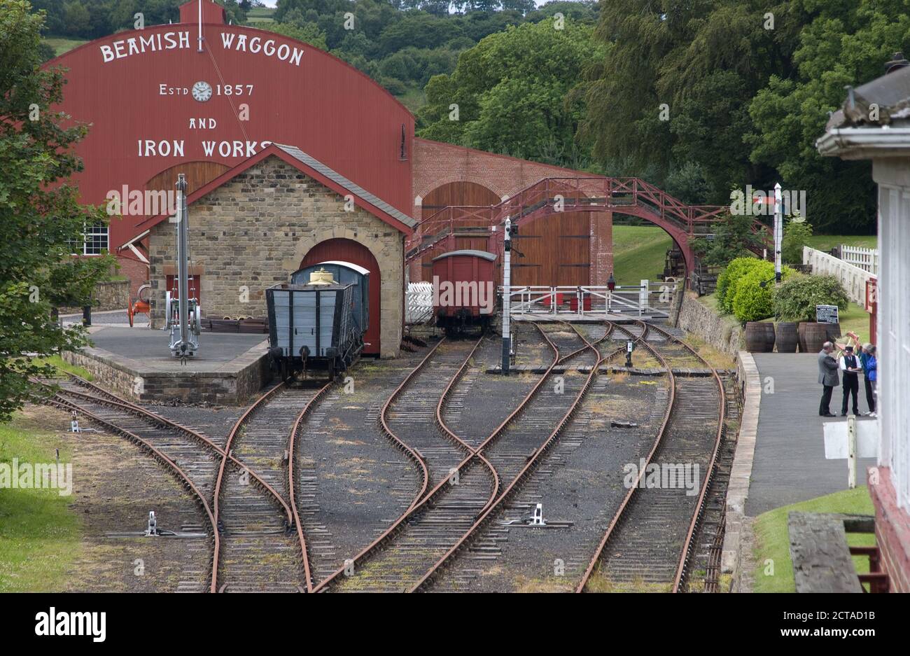 The Railway Station at Beamish Open Air Museum in County Durham, England Stock Photo