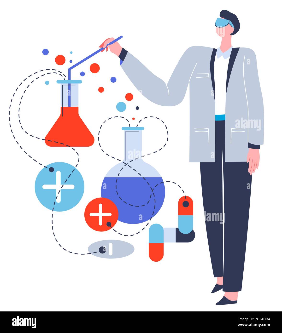 Making biochemistry test in Stock Vector Images - Alamy