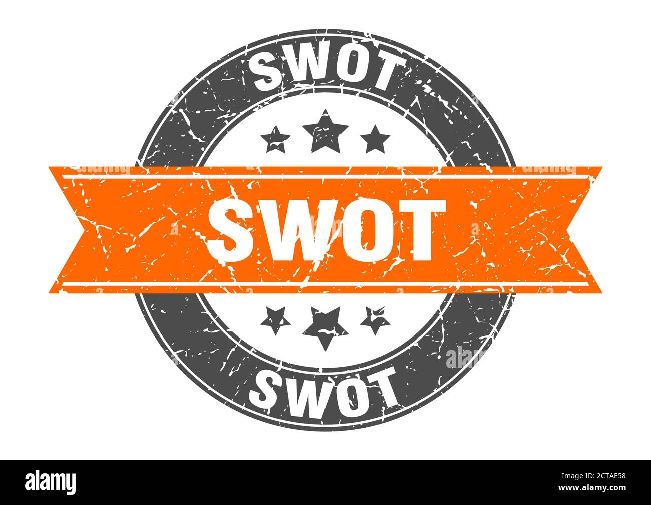 swot round stamp with ribbon. sign. label Stock Vector Image & Art - Alamy