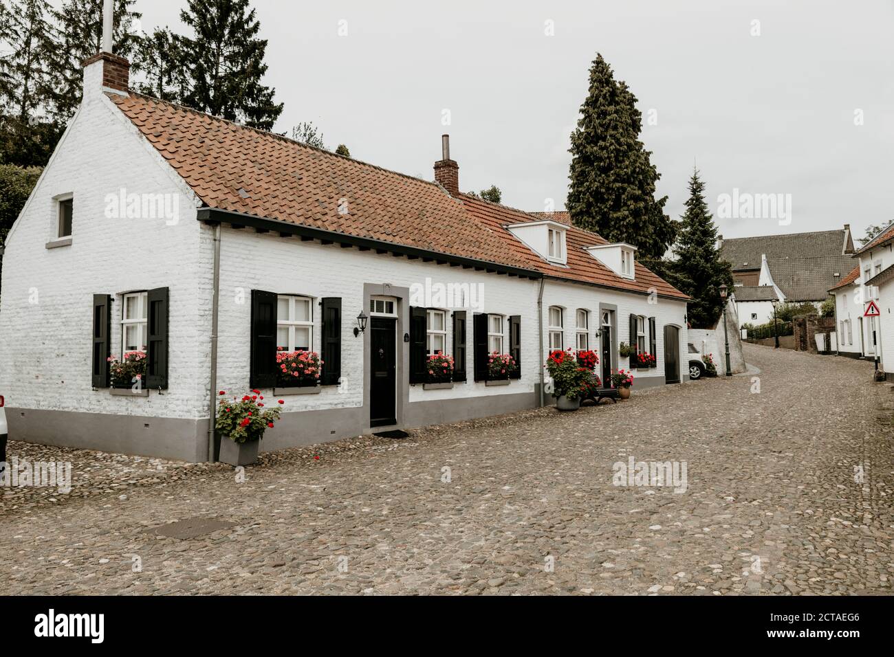 Street in the historic city of Thorn in Limburg, the Netherlands. Known