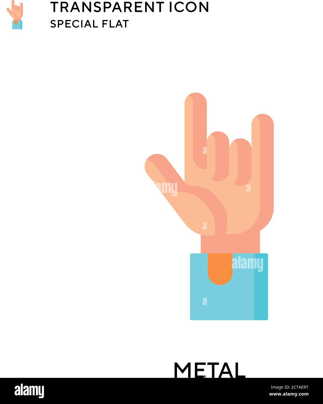 Metal vector icon. Flat style illustration. EPS 10 vector. Stock Vector