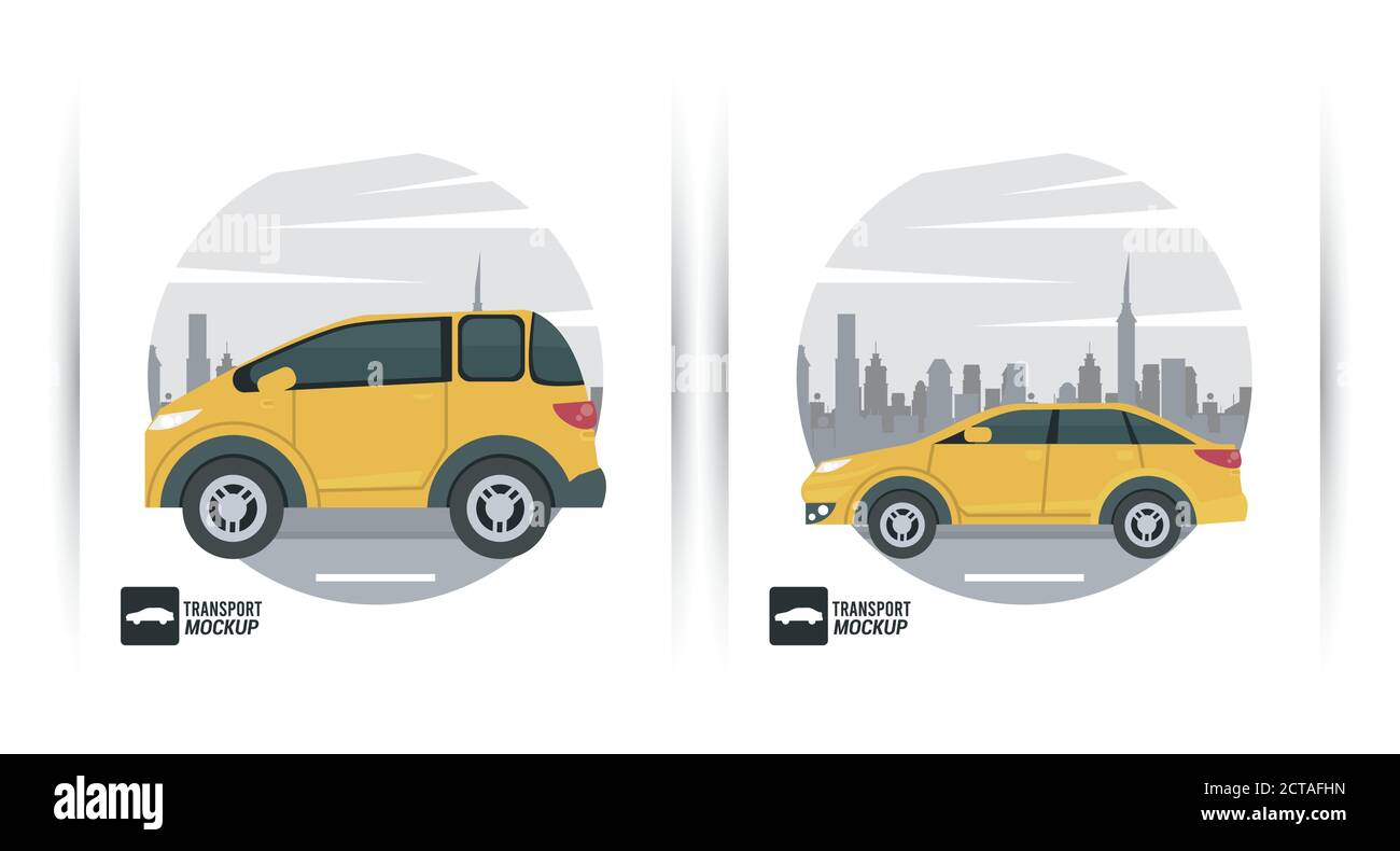 Side profile of two cars Stock Vector Images - Alamy