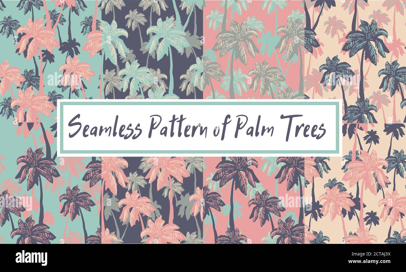 beautiful seamless floral pattern background of a palm tree, seamless ...