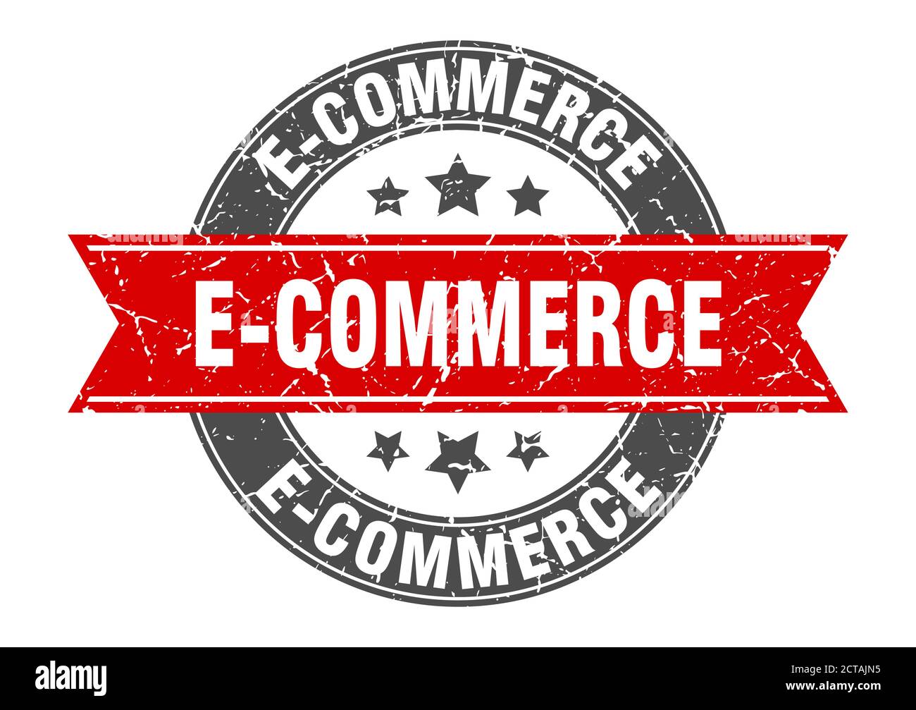 e-commerce round stamp with ribbon. sign. label Stock Vector Image ...