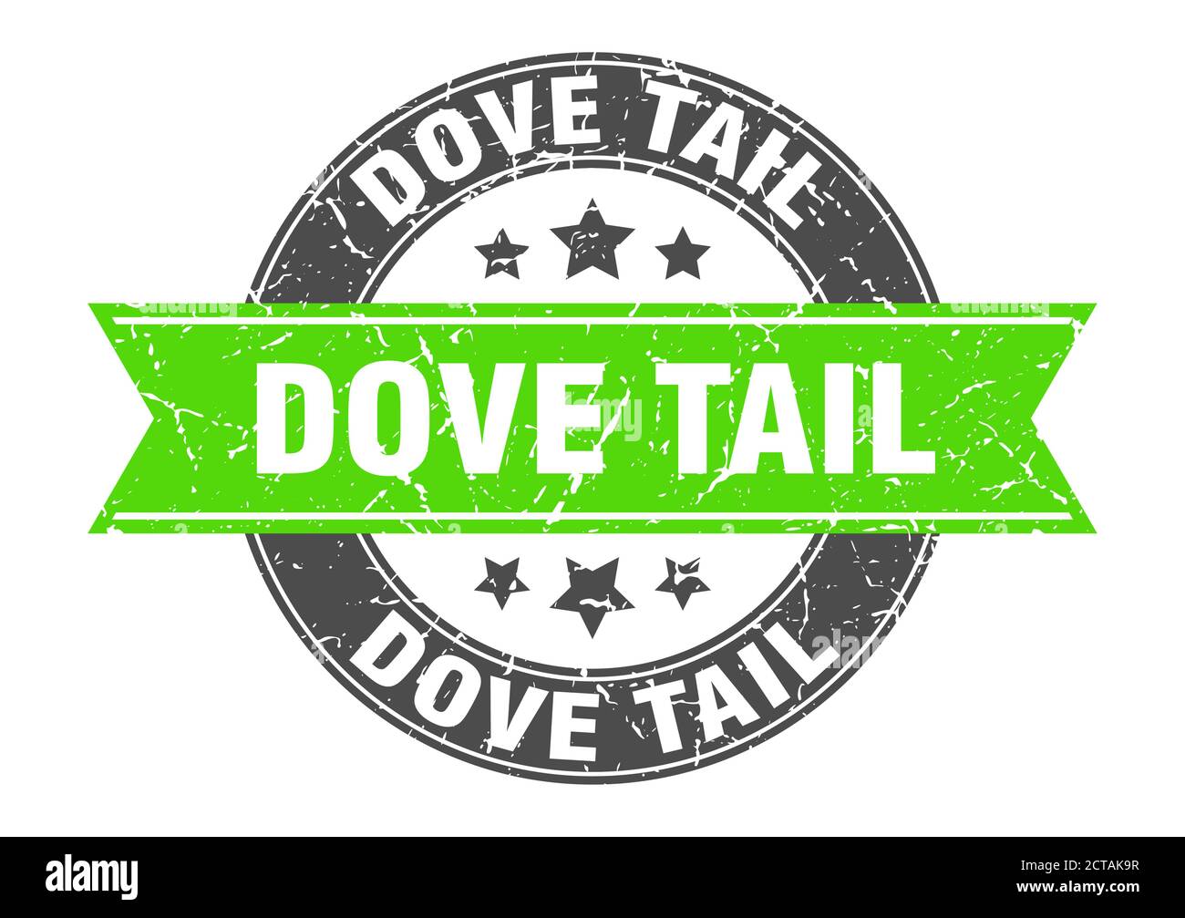 dove tail round stamp with ribbon. sign. label Stock Vector Image & Art ...