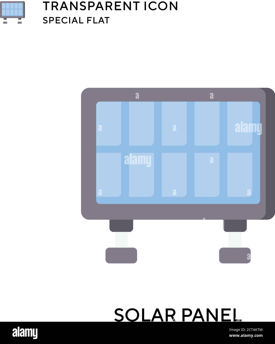 Solar panel vector icon. Flat style illustration. EPS 10 vector Stock ...