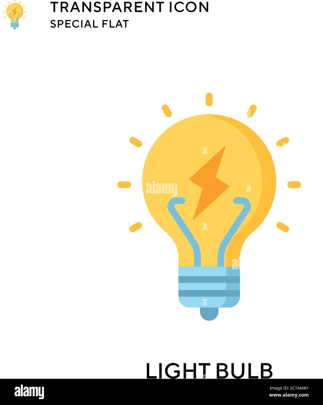 Light bulb vector icon. Flat style illustration. EPS 10 vector Stock ...