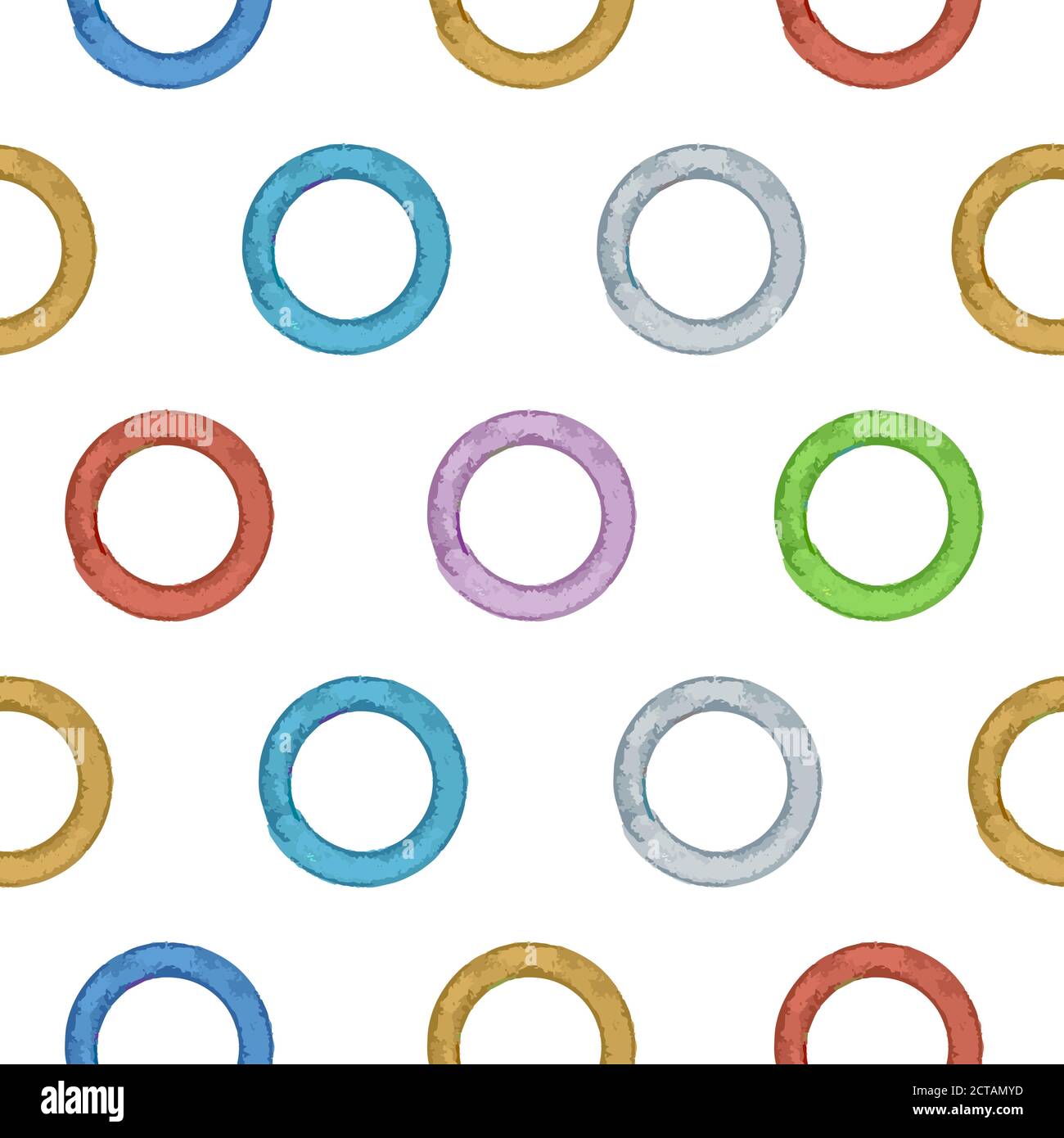 Seamless vector pattern with colourful isolated rings Stock Vector ...