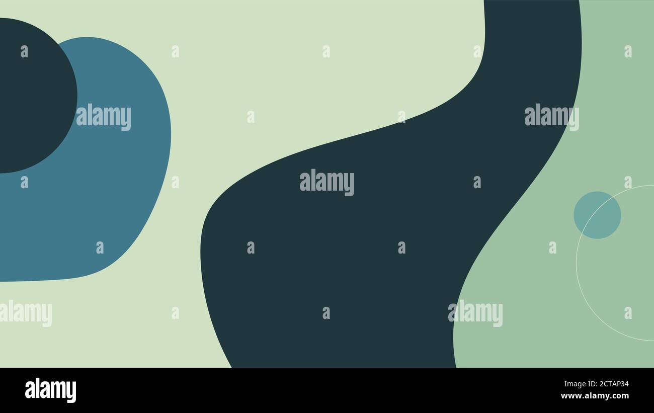 vector illustration of an abstract green background with waves and ...