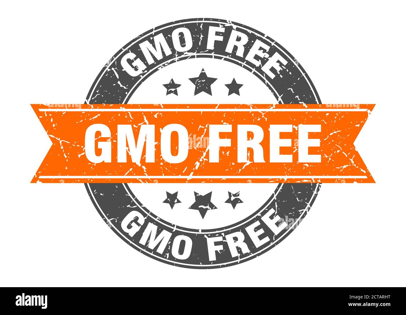 gmo free round stamp with ribbon. sign. label Stock Vector Image & Art ...