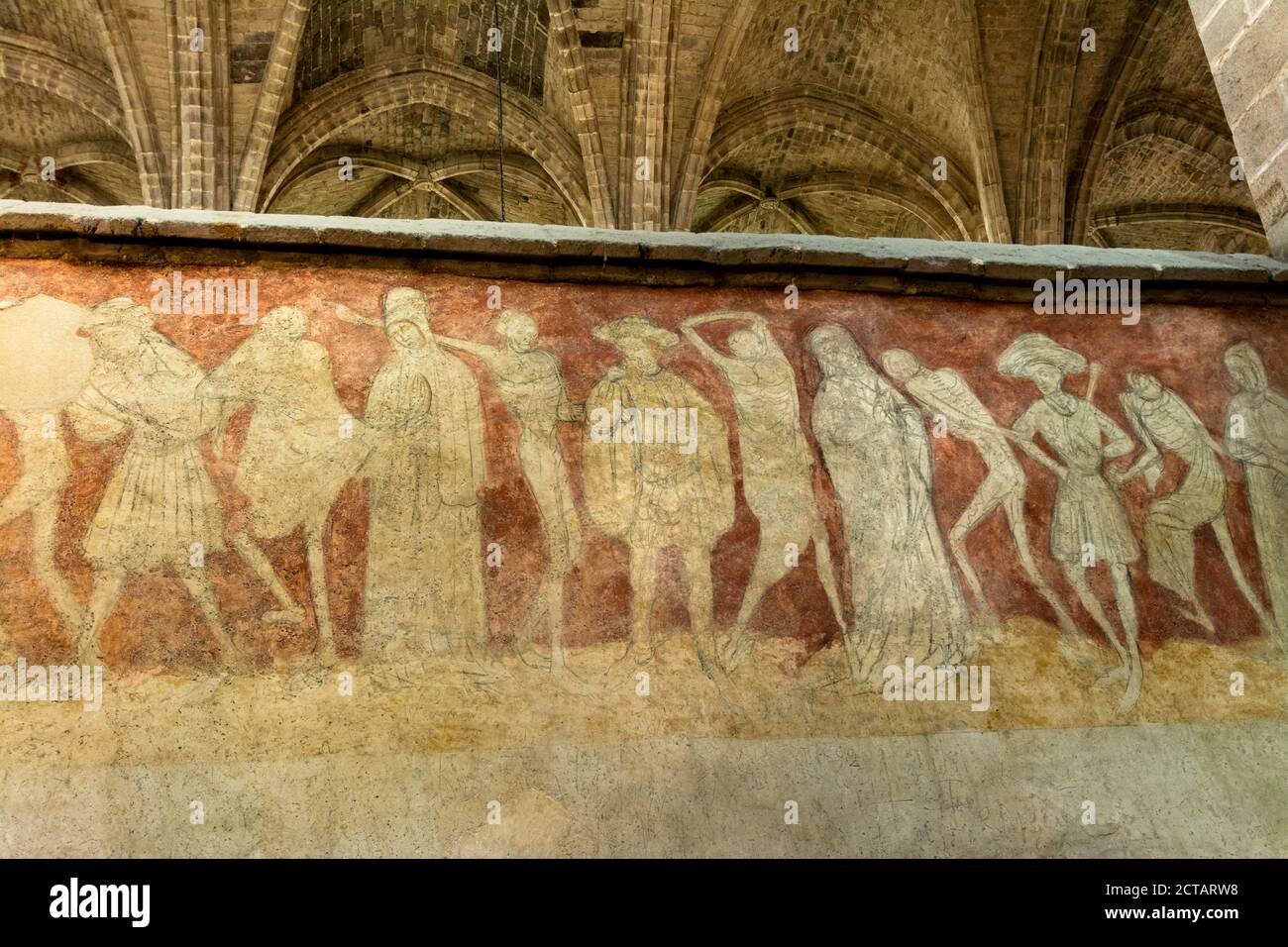 One of the very few dances of death (danse macabre) in europe. Saint Robert  abbaye of la Chaise Dieu. Haute Loire. Auvergne Rhone Alpes. France Stock  Photo - Alamy