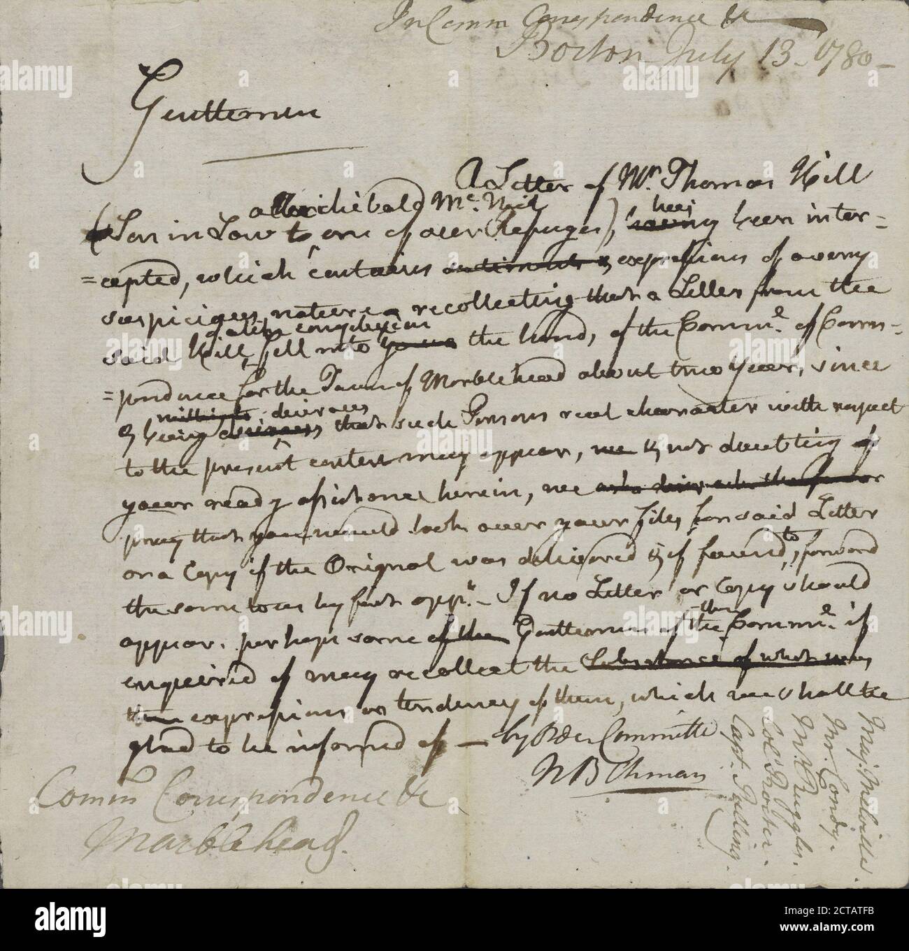 1780-1783, text, Documents, 1780 - 1783 Stock Photo - Alamy