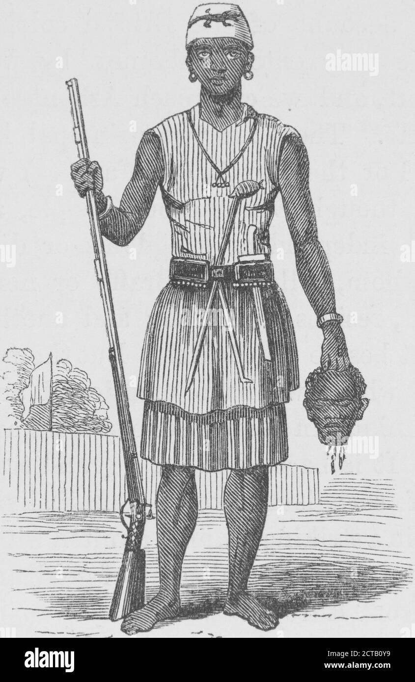 Female Soldier of Dahomey, still image, 1861, Macbrair, R. Maxwell (Robert Maxwell Stock Photo