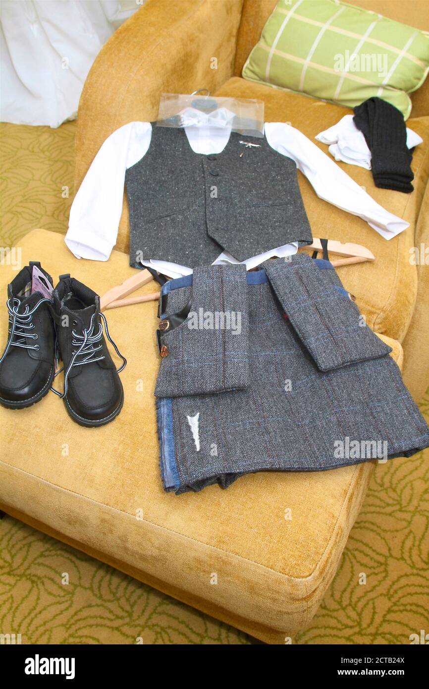 page boy outfit laid out Stock Photo Alamy