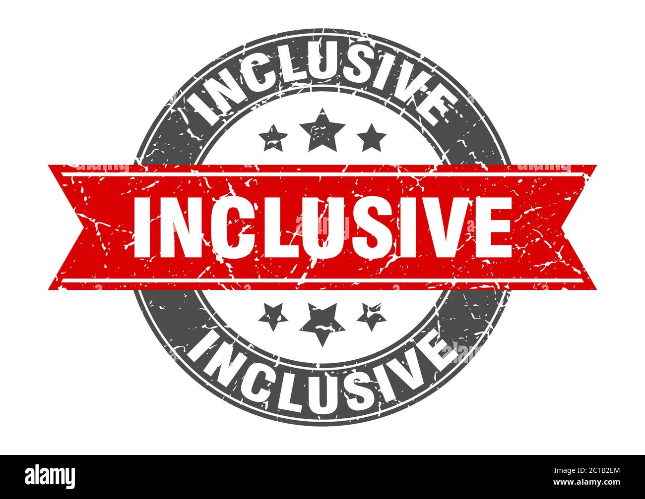 inclusive round stamp with ribbon. sign. label Stock Vector Image & Art ...