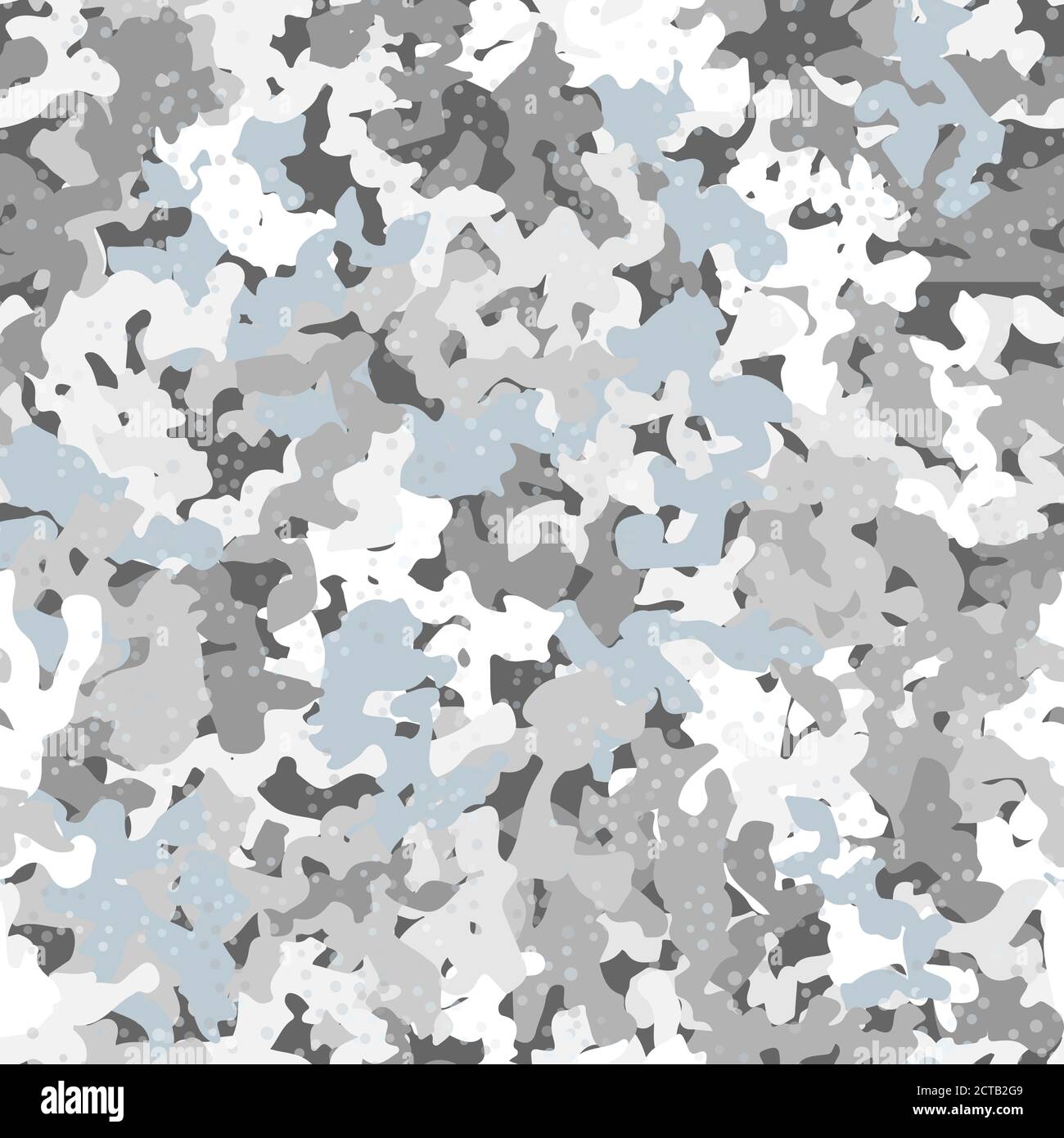 Military winter woodland white camouflage seamless pattern, vector ...