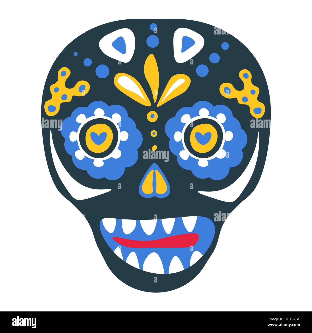 Mexico day of the dead make skull Stock Vector Images - Alamy