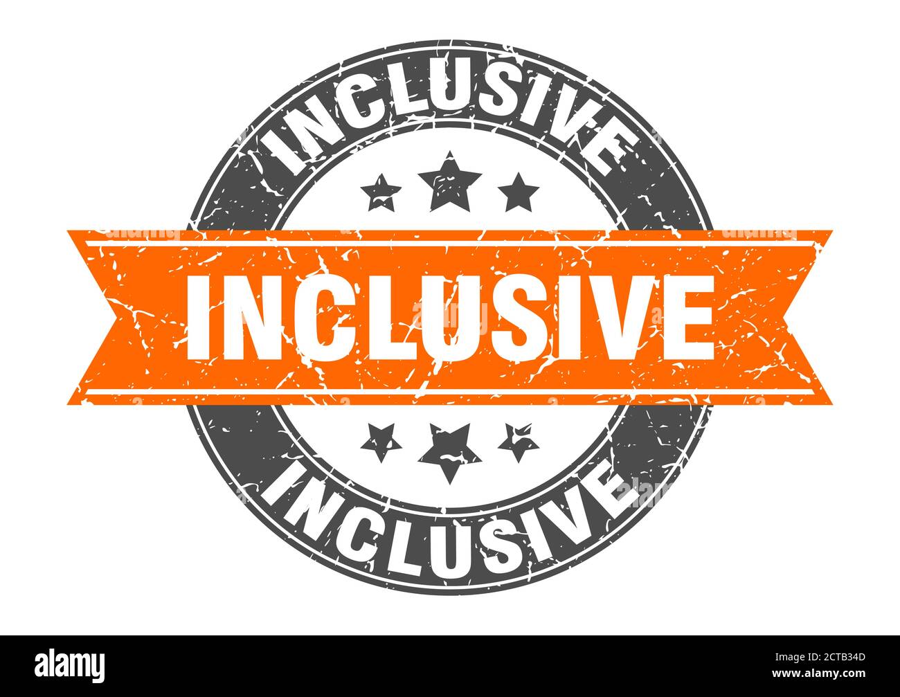 inclusive round stamp with ribbon. sign. label Stock Vector Image & Art ...