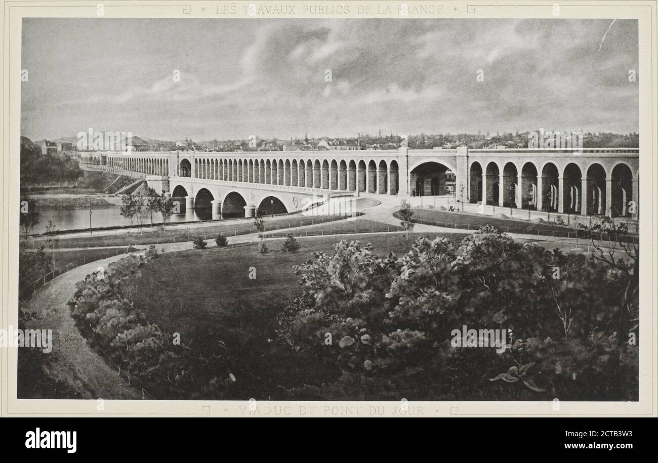 Viaduc du Pont du Jour, still image, Photographs, 1883 Stock Photo