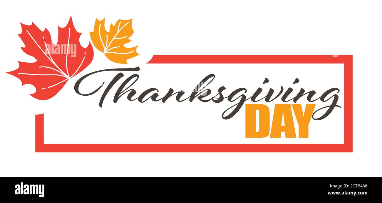 Thanksgiving day greeting banner with fry leaves vector Stock Vector ...