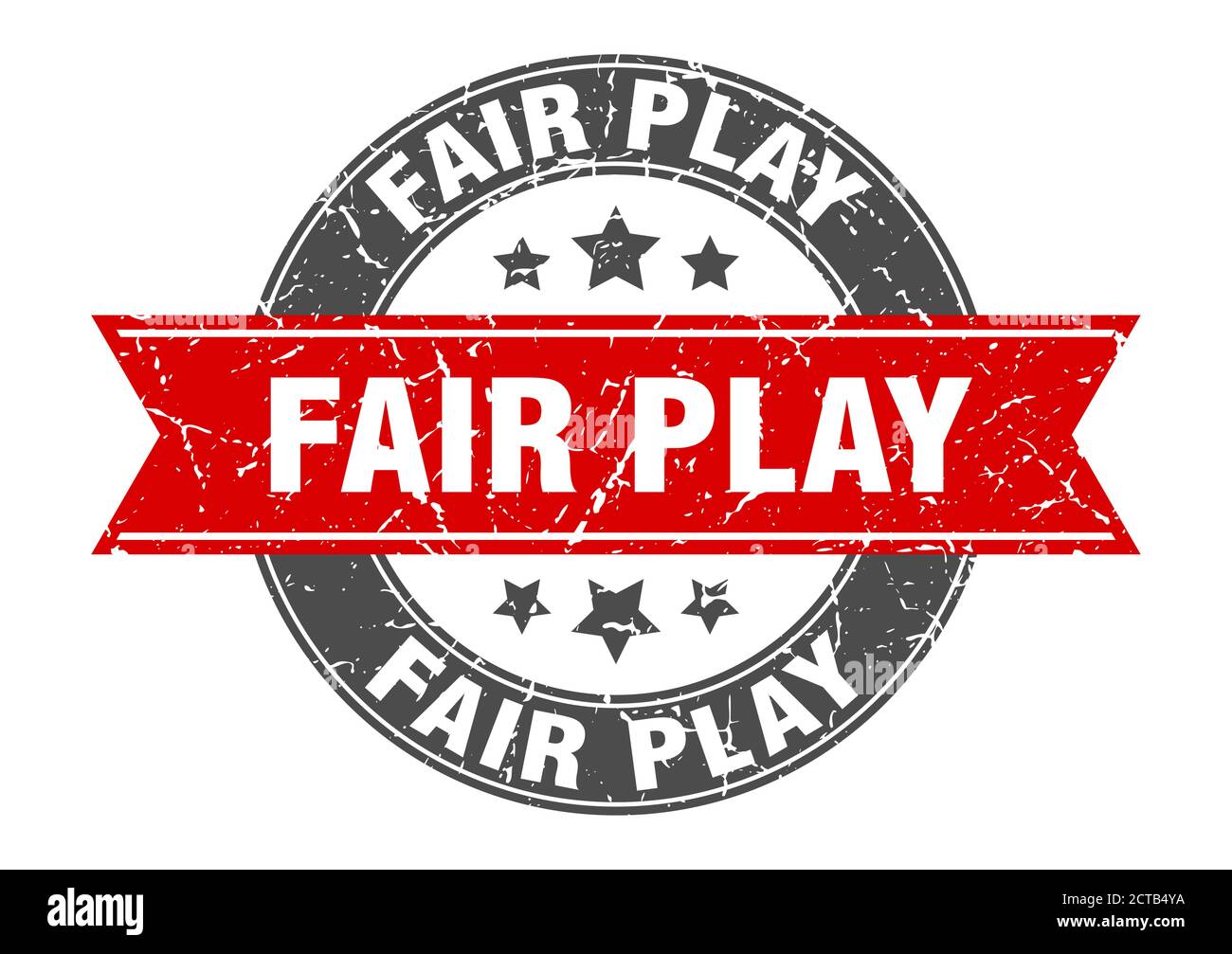 fair play round stamp with ribbon. sign. label Stock Vector Image & Art